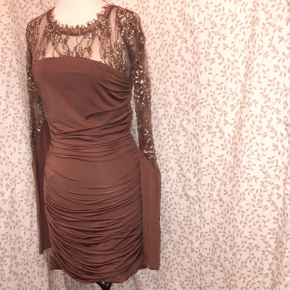 STASH RUCHED DRESS SZ L - Picture 3 of 10